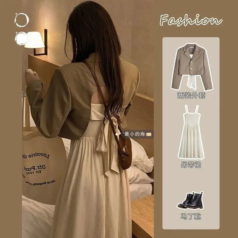 Áo Khoác Vest Tay Dài Thắt Nơ Thời Trang Mùa Thu Cho Nữ