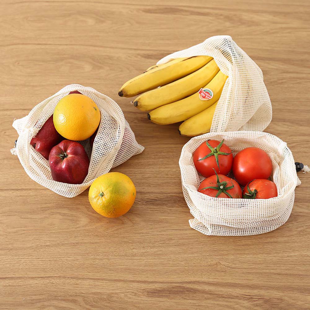 Túi Lưới Dây Rút Đựng Hoa Quả Thân Thiện Với Môi Trường