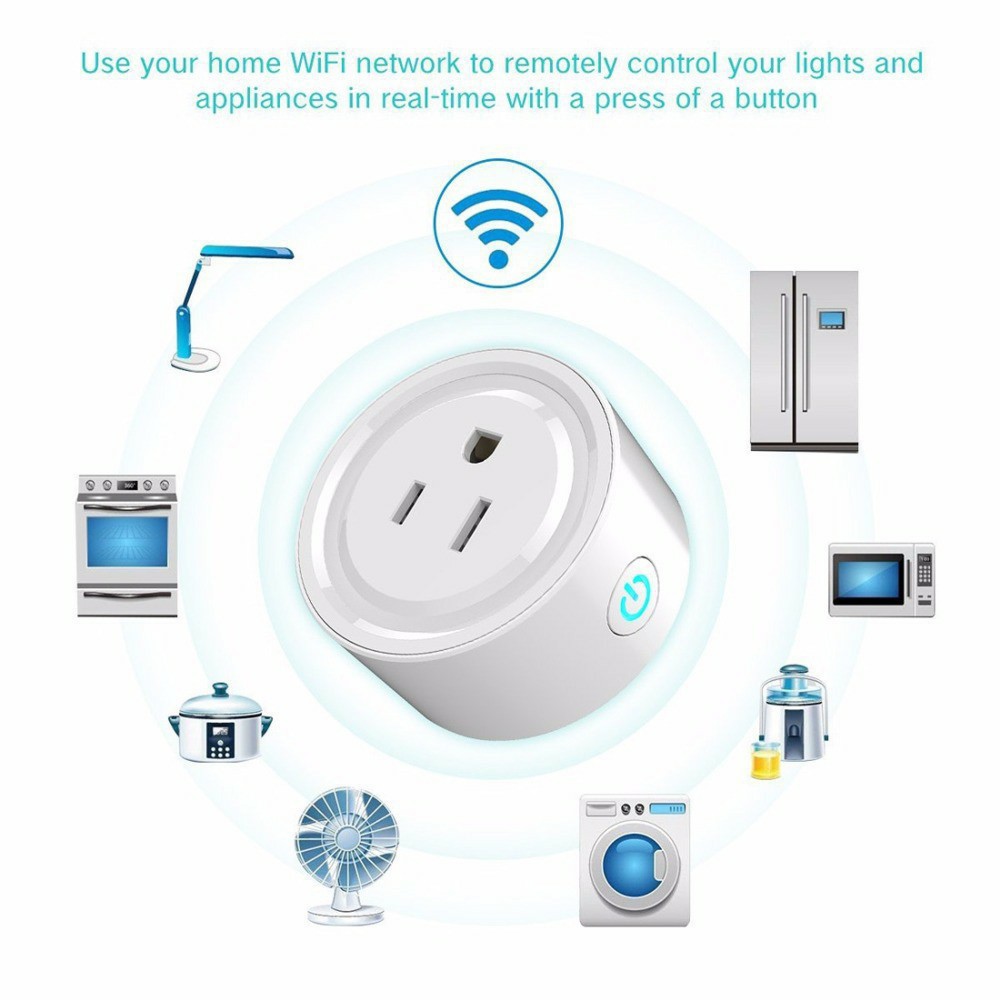 Ổ cắm điện thông minh kết nối WiFi, Điều khiển bằng điện thoại kết nối wifi, 3G, 4G