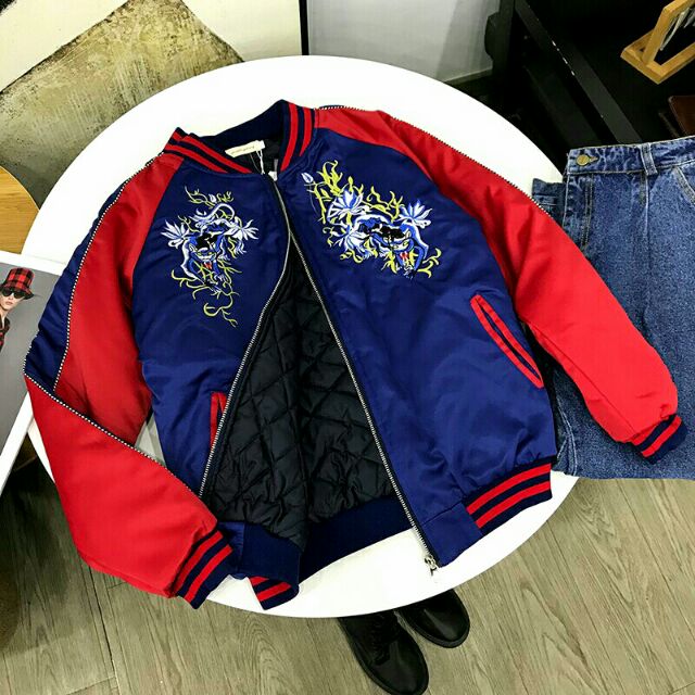 Áo khoác bomber nam thêu Ulzzang cực chất