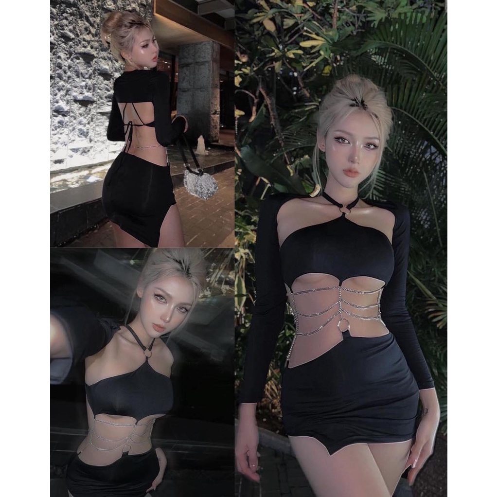 Đầm body hotgirl xích ziczac