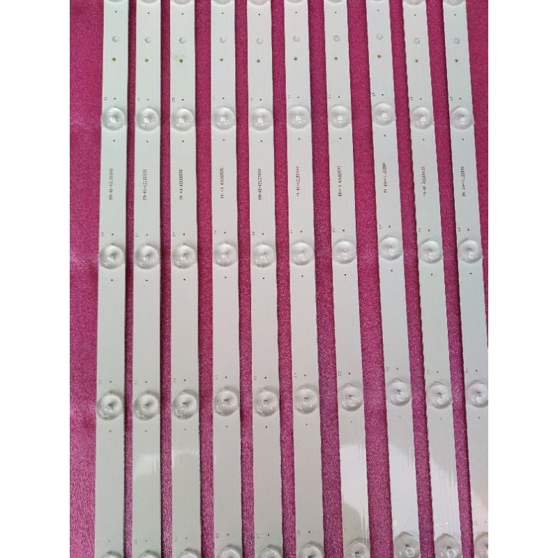 10 thanh led 9 bóng 3v độ cho tivi từ 39-43 inh