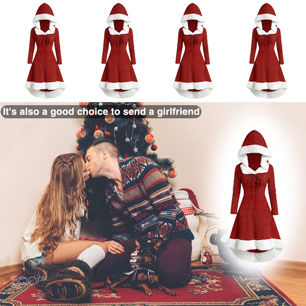 Đầm chữ A có nón hóa trang Giáng Sinh