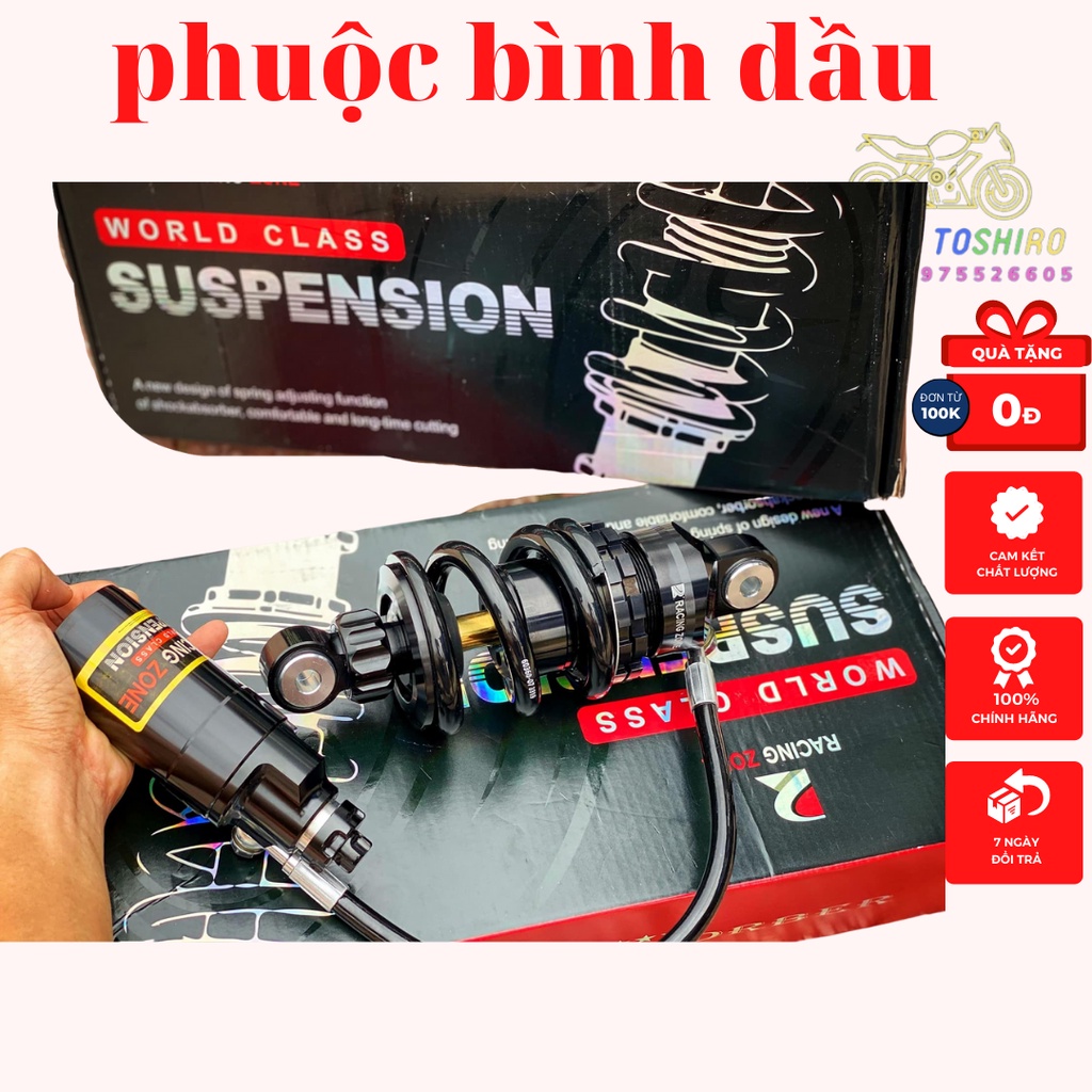 phuộc thụt bình dầu chính hãng racing lắp xe exciter 135 150 155 bao êm bảo hành 1 năm