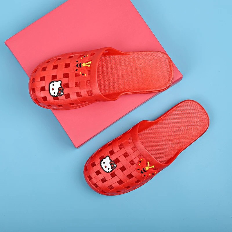 Dép sục nhựa dẻo lỗ vuông đi mưa bit mũi nữ ( Xanh, Đỏ) - SL003 | BigBuy360 - bigbuy360.vn