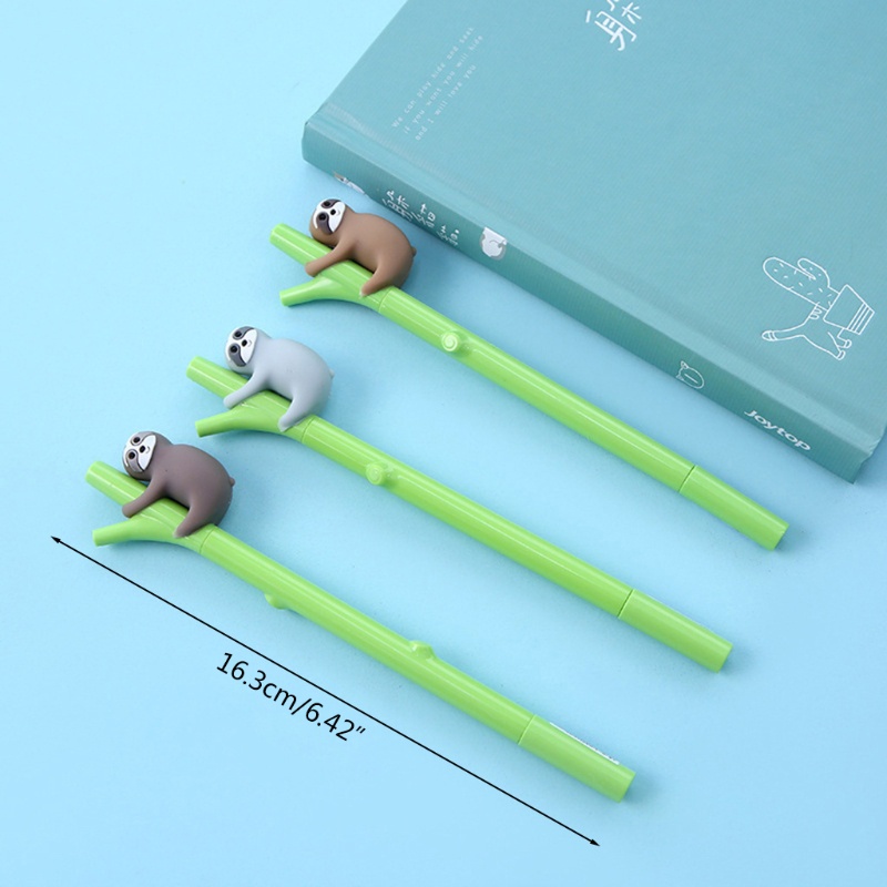 Set 3 Bút Mực Gel 3D Ngòi 0 5mm Có Thể Bơm Mực Lại Dành Cho Học Sinh