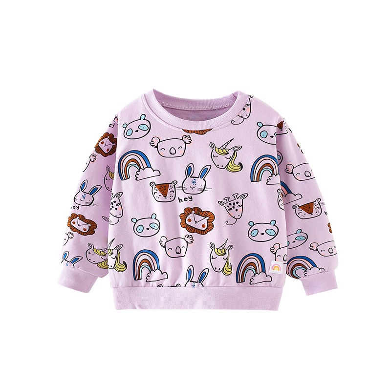 Áo nỉ Malwee tím động vật MW7690 cho bé gái 2-8 tuổi - Little Maven Official Store