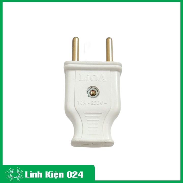 Phích cắm điện 2 chân sử dụng điện áp 250V chịu dòng 10A