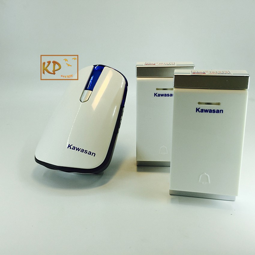 Chuông cửa không dây, không pin kín nước hoàn toàn 2 nút nhấn 1 chuông Kawasan DB818-D81