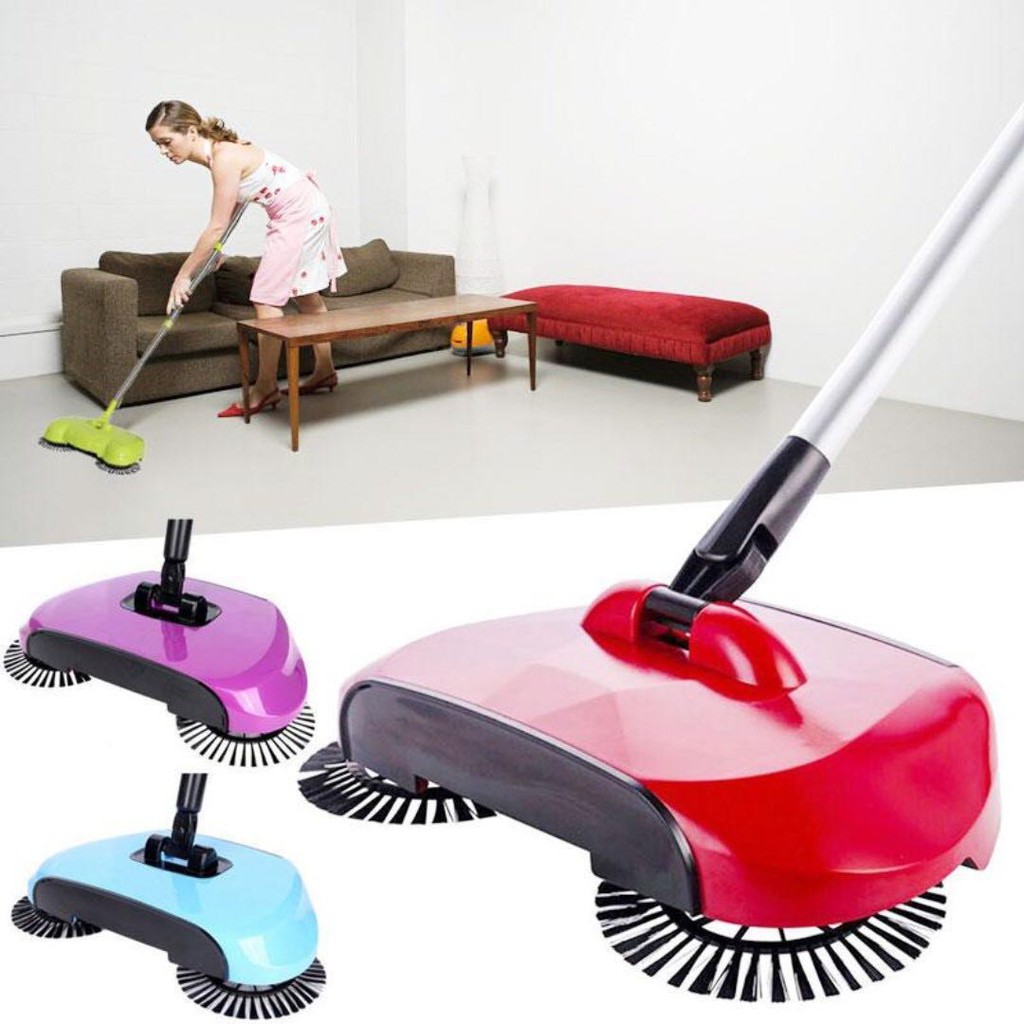 CHỔI QUÉT NHÀ GOM RÁC TỰ ĐỘNG SPIN BROOM CỦA THÁI LAN HÀNG XUẤT KHẨU CHÂU ÂU - CHỔI HÚT BỤI KHÔNG DÂY