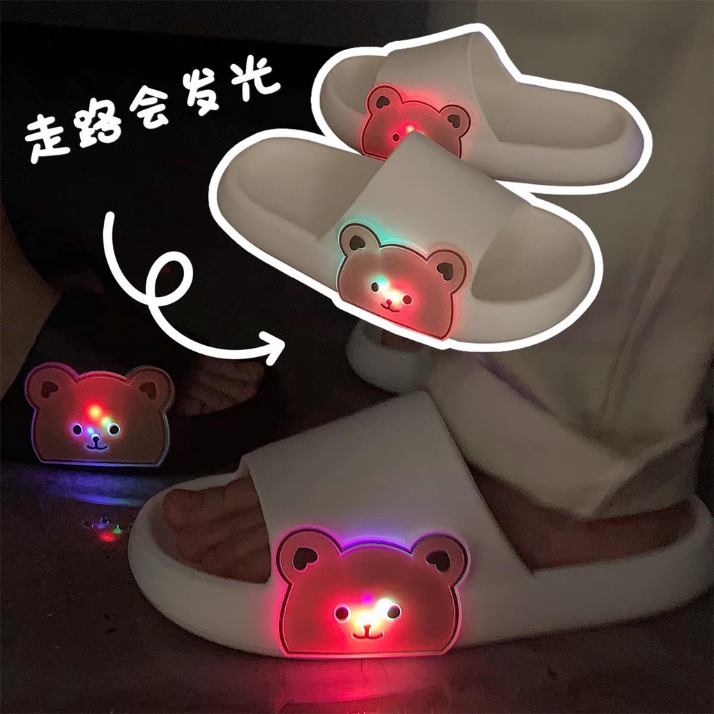 Dép quai ngang hình Thỏ & Gấu phát sáng