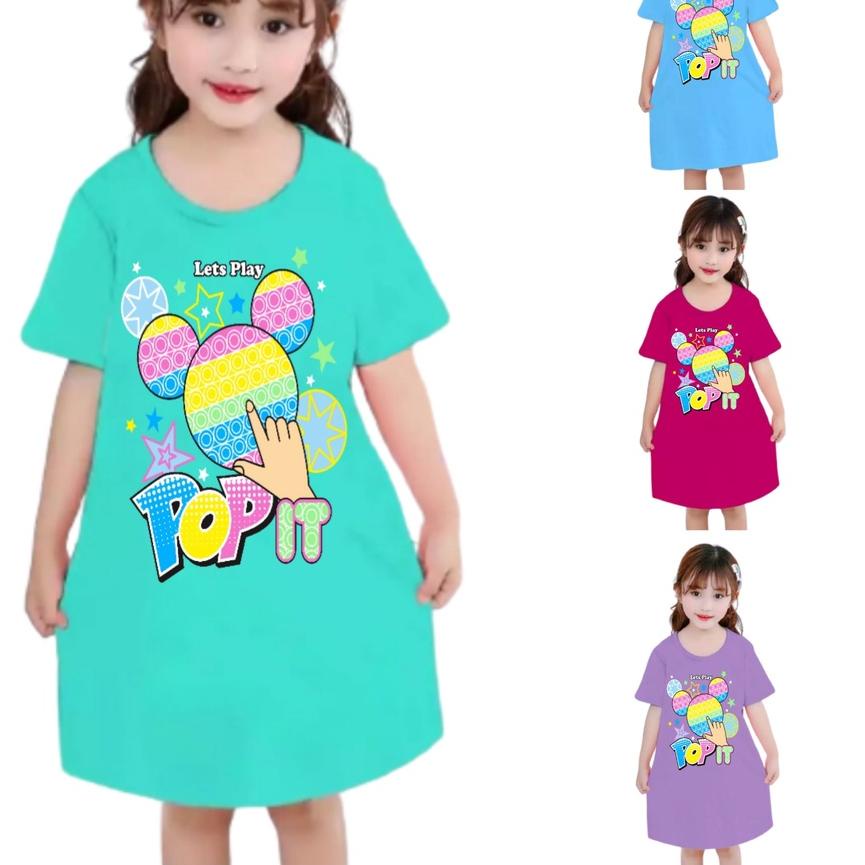 (V_070) 3.3 Váy Cô Gái POP IT 3-12 Tuổi JNT