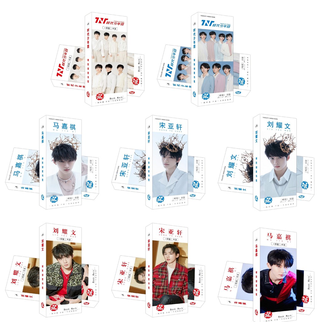 Hộp ảnh bookmark nhóm nhạc TNT Thời Đại Thiếu Niên Đoàn Mã Gia Kỳ Tống Á Hiên Lưu Diệu Văn idol thần tượng hoa ngữ