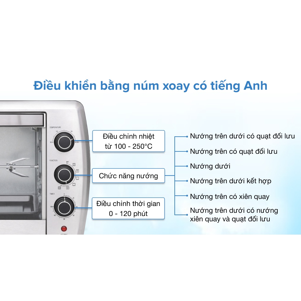 Lò nướng Electrolux EOT38MXC 38 lít- Smart House