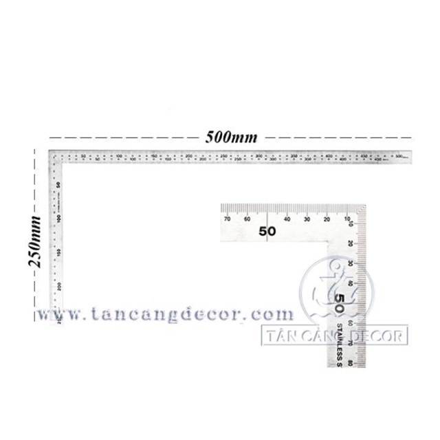 Thước ke vuông góc 250x 500mm