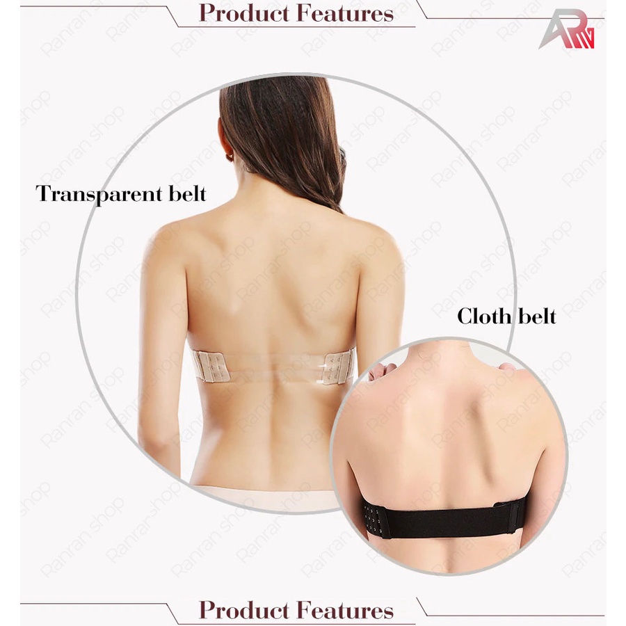 Áo Ngực Không Dây Áo Ngực Cúp Ngang Chính Hãng RANRAN 218L