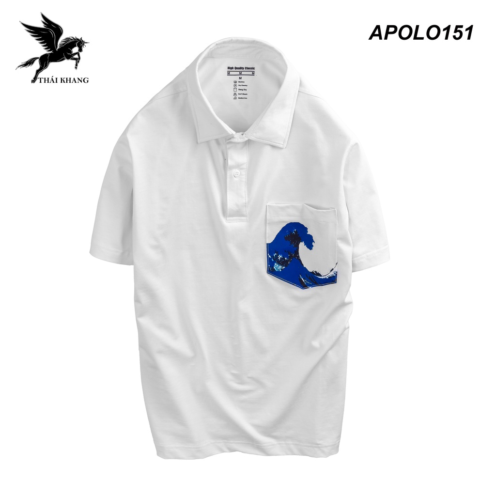 Áo thun polo nam THÁI KHANG vải cotton 100% mềm mát APOLO16