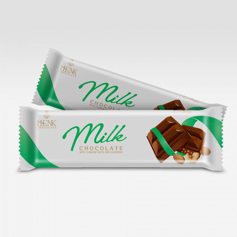 Socola thanh 40g nhân hạt  | Henk Chocolate