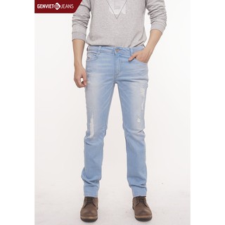 Quần Dài Jeans Nam Phối Xước Rách X1103J721 GENVI