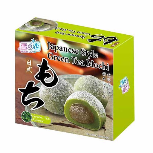 Bánh mochi nhân kem Yuki & Love - Nhân Trà xanh, đậu phộng, đậu đỏ, mè, khoai môn 140g