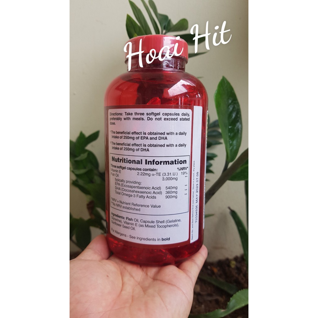 Omega 3 Fish Oil 1000mg [350 Viên] - Viên uống dầu cá hỗ trợ làm đẹp, tim mạch, thị lực | Thế Giới Skin Care
