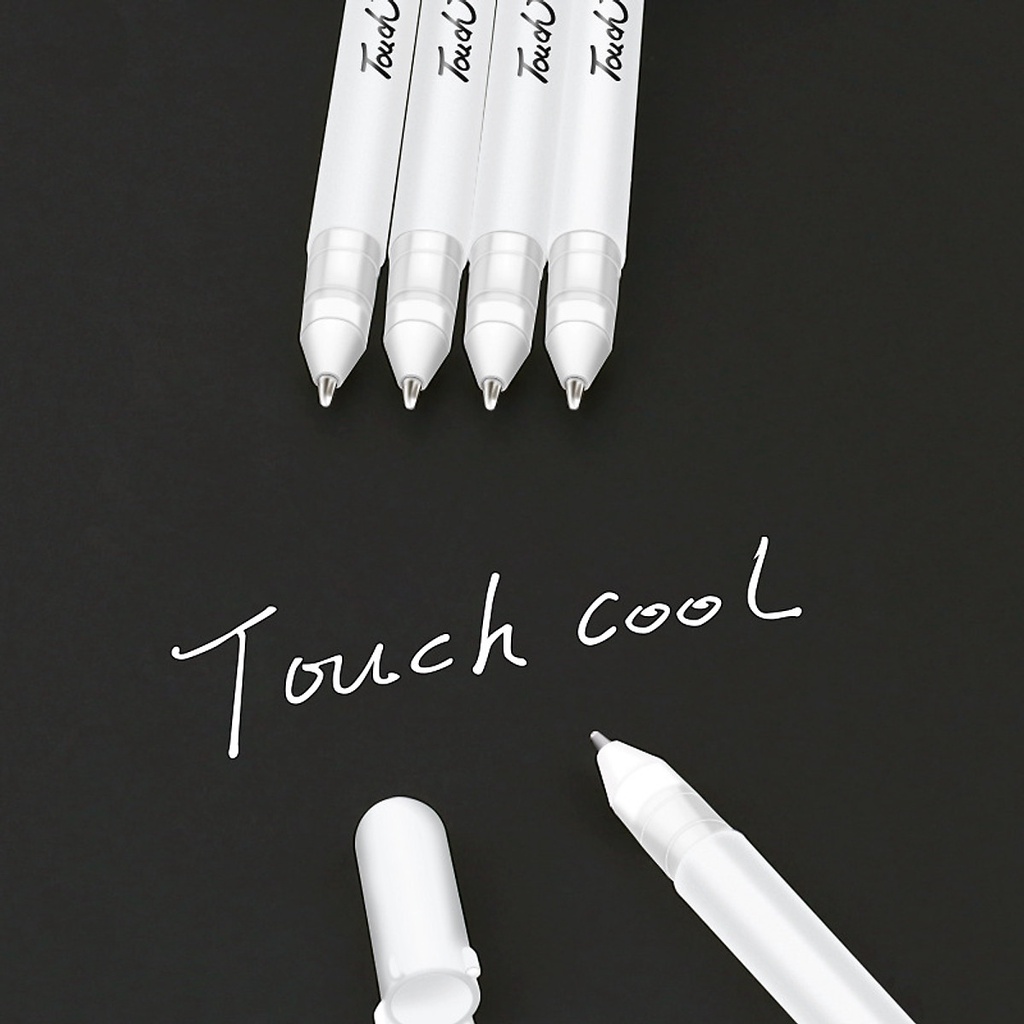 Bút mực bút gel trắng Touchcool - Cây bút trắng để nhấn sáng cho tranh màu nước, chì, chì màu