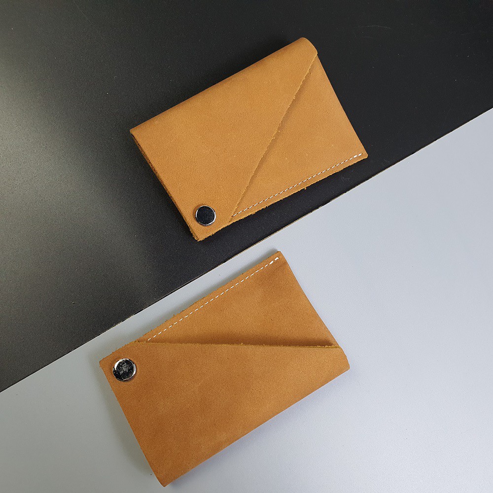 Ví card da bò sáp MN119 - 100% da bò thật, BH 3 năm, ví nhỏ, ví mini