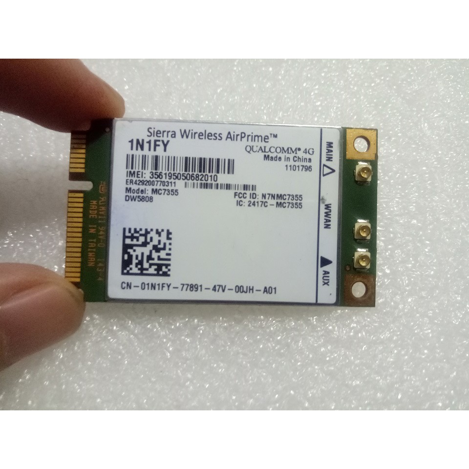 Card wwan 4G Dell DW5808 dùng cho laptop Dell core i thế hệ 4 như: E7440, E7240,E6440,E6540,M4800, M6800 | BigBuy360 - bigbuy360.vn
