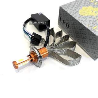 Đèn Pha Led H4 3 Tim Đuôi Tản Nhiệt [ Sáng Trắng ]