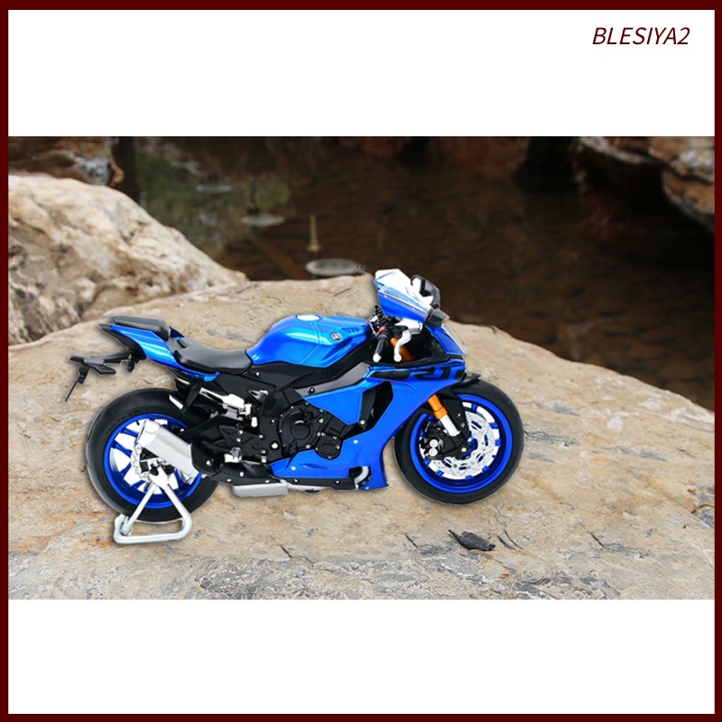 Blue 1/18 Motorcycle Bike Model Yamaha YZF-R1 Motorbike Gift w/ Display Box