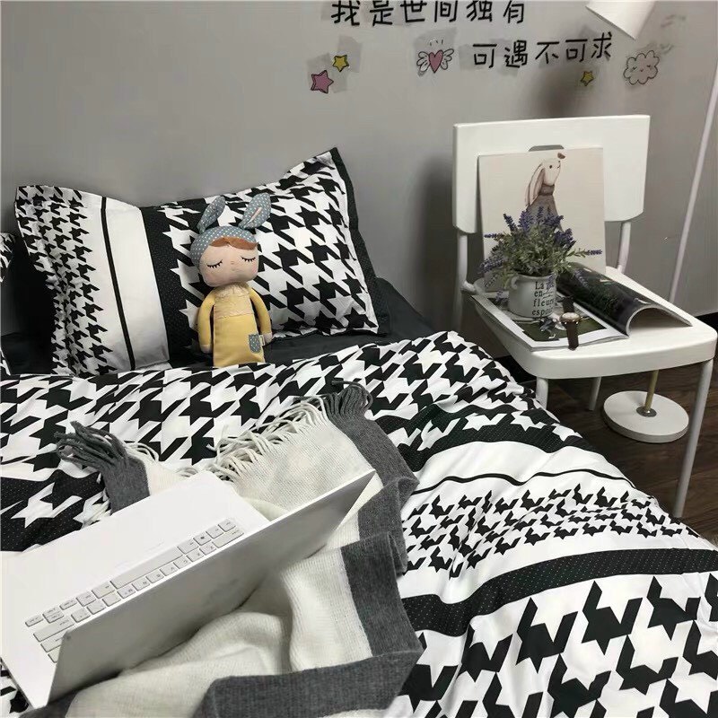 Bộ Vỏ Chăn Ga Gối Nhập Khẩu Họa Tiết Thương Hiệu Chất Liệu Cotton Poly