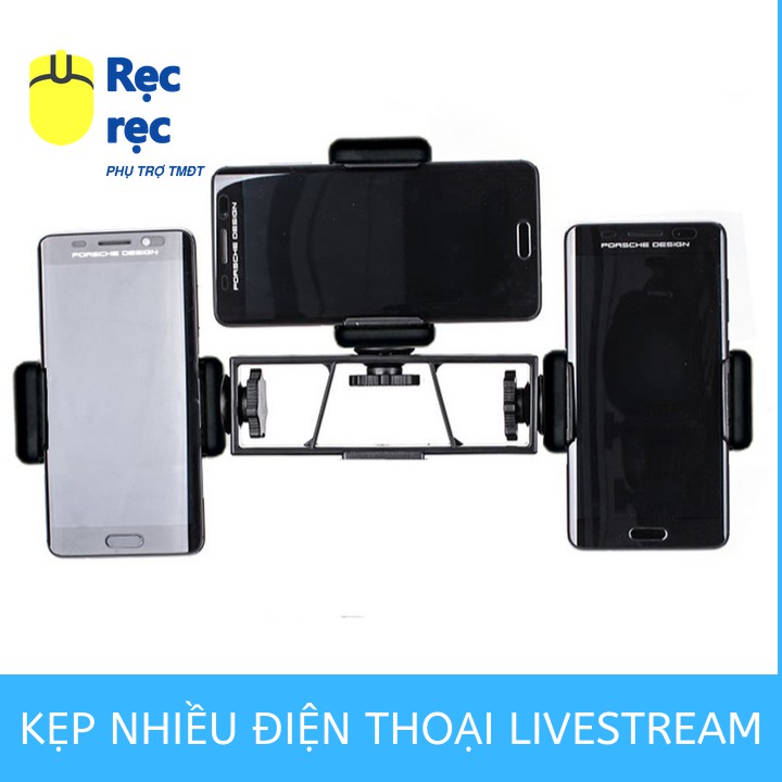 Bộ gắn nhiều điện thoại Live Stream lên tripod GDSM02