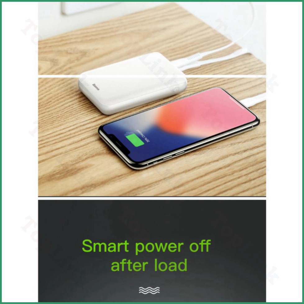 [TopLink] Pin Dự Phòng Mini Siêu Nhỏ Baseus 10000 Mah USB PD 3A Sạc Nhanh 2 Chiều Cổng PD Cho Iphone Xs Xs Max USB