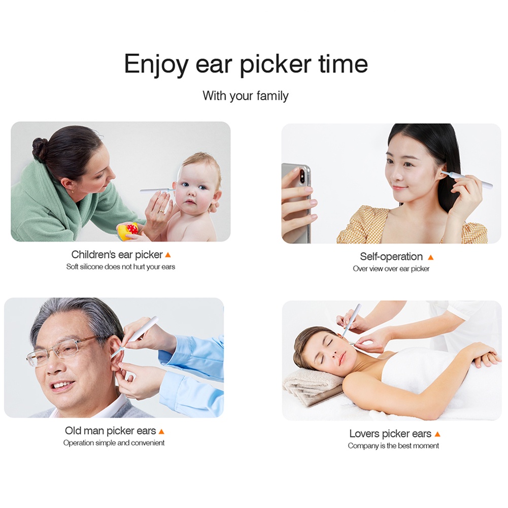 Dụng Cụ Lấy Ráy Tai Thông Minh Xoay 360 Độ Kết Nối Wifi Tiện Dụng