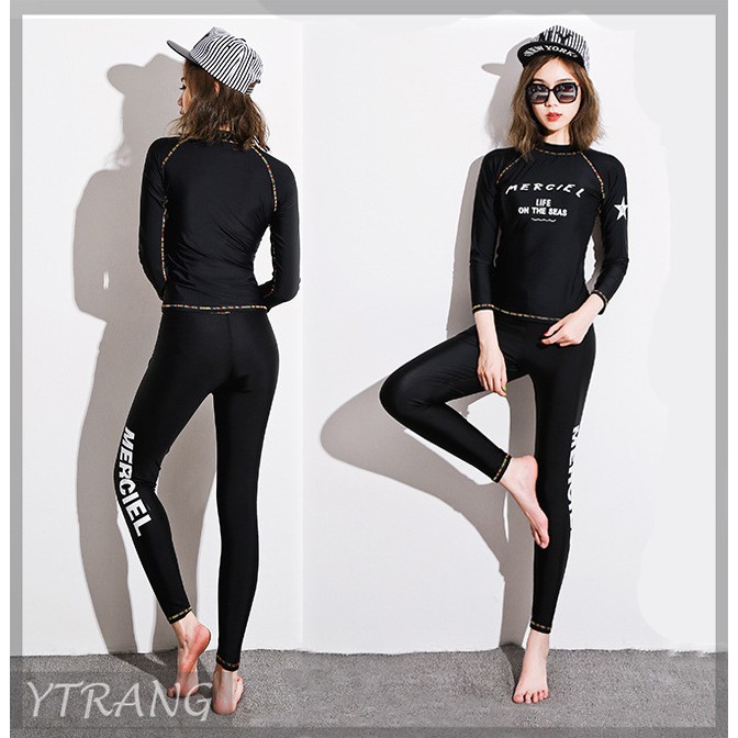 CÓ SẴN - Bikini Bộ đồ bơi nữ dài tay quần dài chất thun dày đẹp chống năng - có size lớn | BigBuy360 - bigbuy360.vn