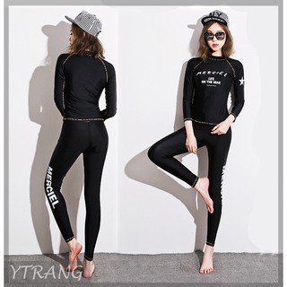 CÓ SẴN - Bikini Bộ đồ bơi nữ dài tay quần dài chất thun dày đẹp chống năng - có size lớn