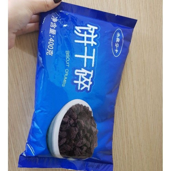 Vụn Bánh Oreo Gói 400g - Làm Trà Sữa, Đồ Đá Xay, Trang Trí Bánh