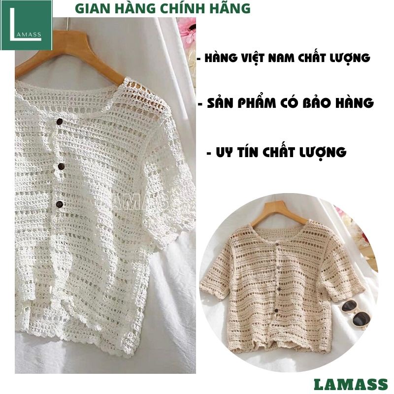 Áo len lưới đi biển kiểu dáng hàn quốc xịn xò ,mặc đi chơi cũng rất xinh -LAMASS | BigBuy360 - bigbuy360.vn