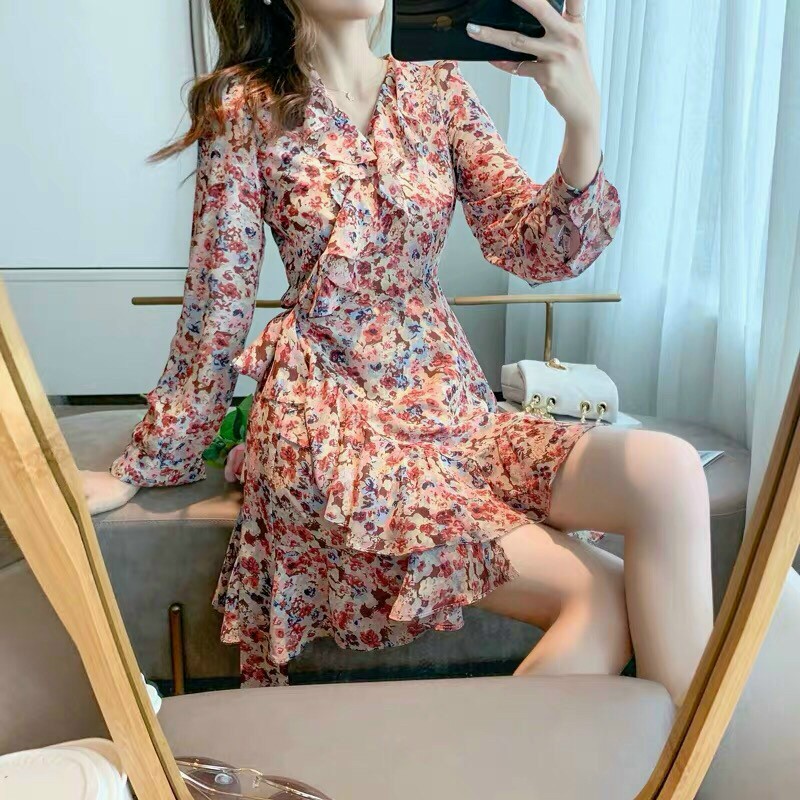 Đầm voan hoa phong cách vintage