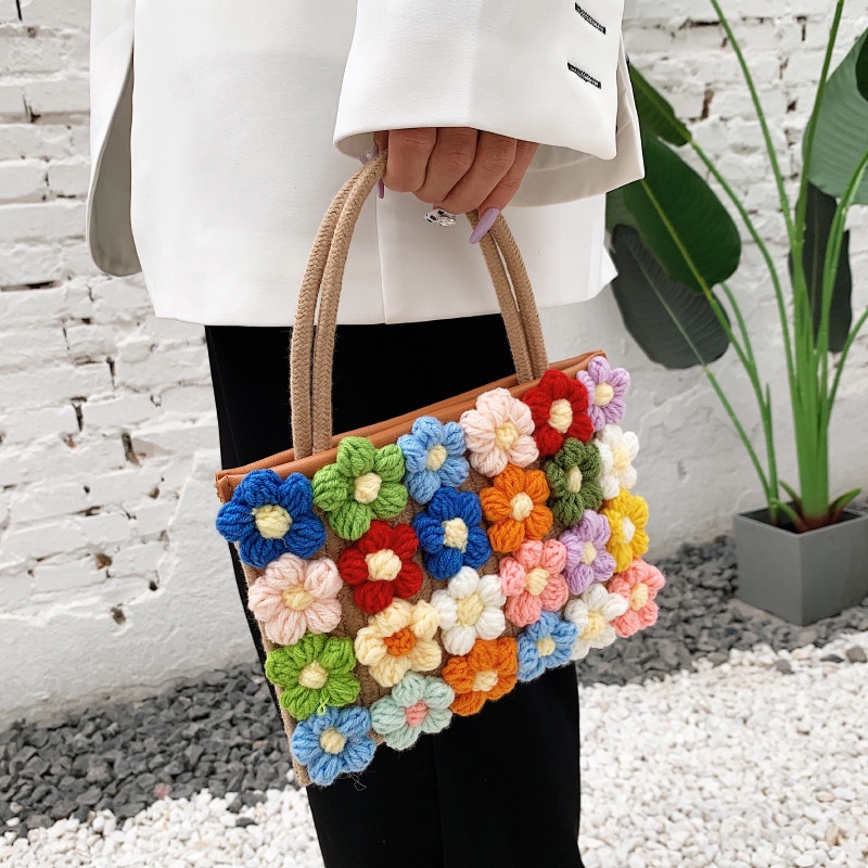 Túi Đeo Chéo Hình Vuông Nhỏ Gọn Nhẹ Thêu Họa Tiết Thời Trang Cho Nữ