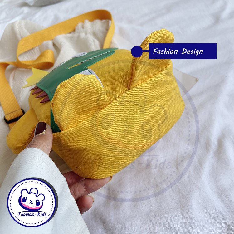 [THOMAS KIDS] Dễ thương cho bé Túi hợp thời trang Địu thời trang Khủng long Bé gái Bé gái Túi thường Beg Phụ kiện cho bé