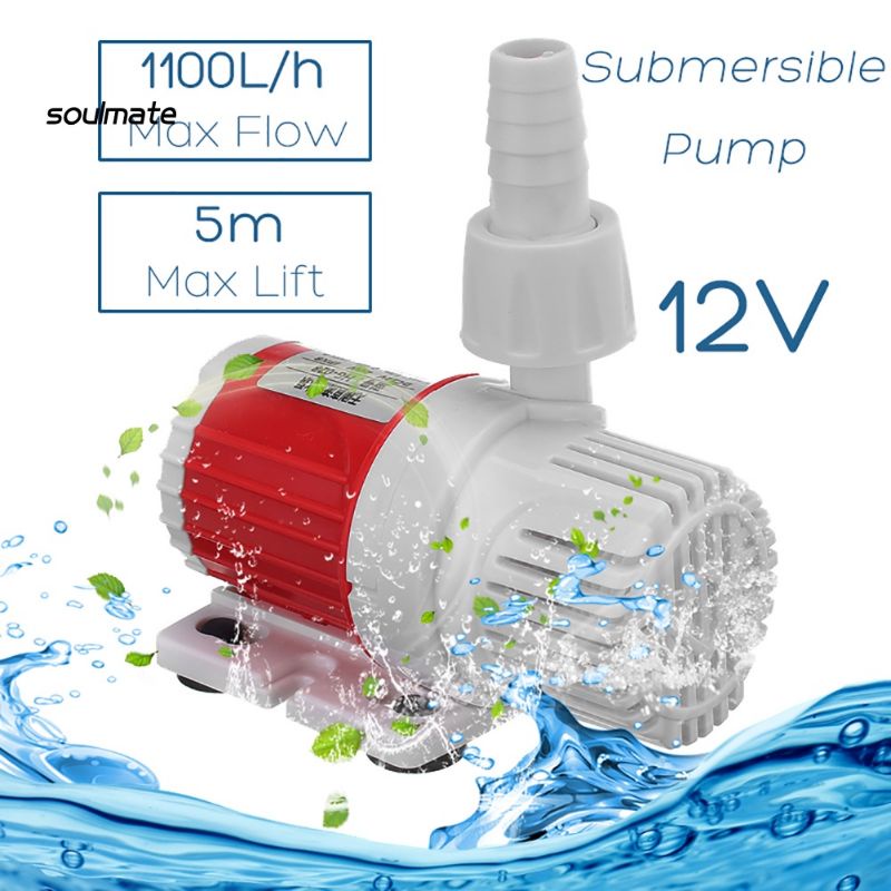 Bơm chìm bể cá 12v; an toàn, bền bỉ, em ái, không lo giật điện.