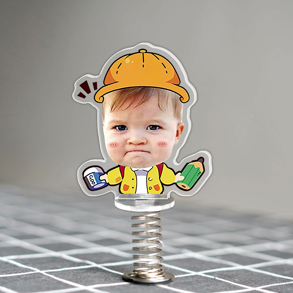 Standee lò xo lắc lư đáng yêu trong suốt đế dính trang trí in theo yêu cầu chibi