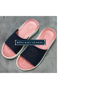 [Giá Hủy Diệt] dép lê cross màu hồng quai xanh navy❤️FREESHIP❤️dép cross nam nữ LTRLE05 Cao Cấp