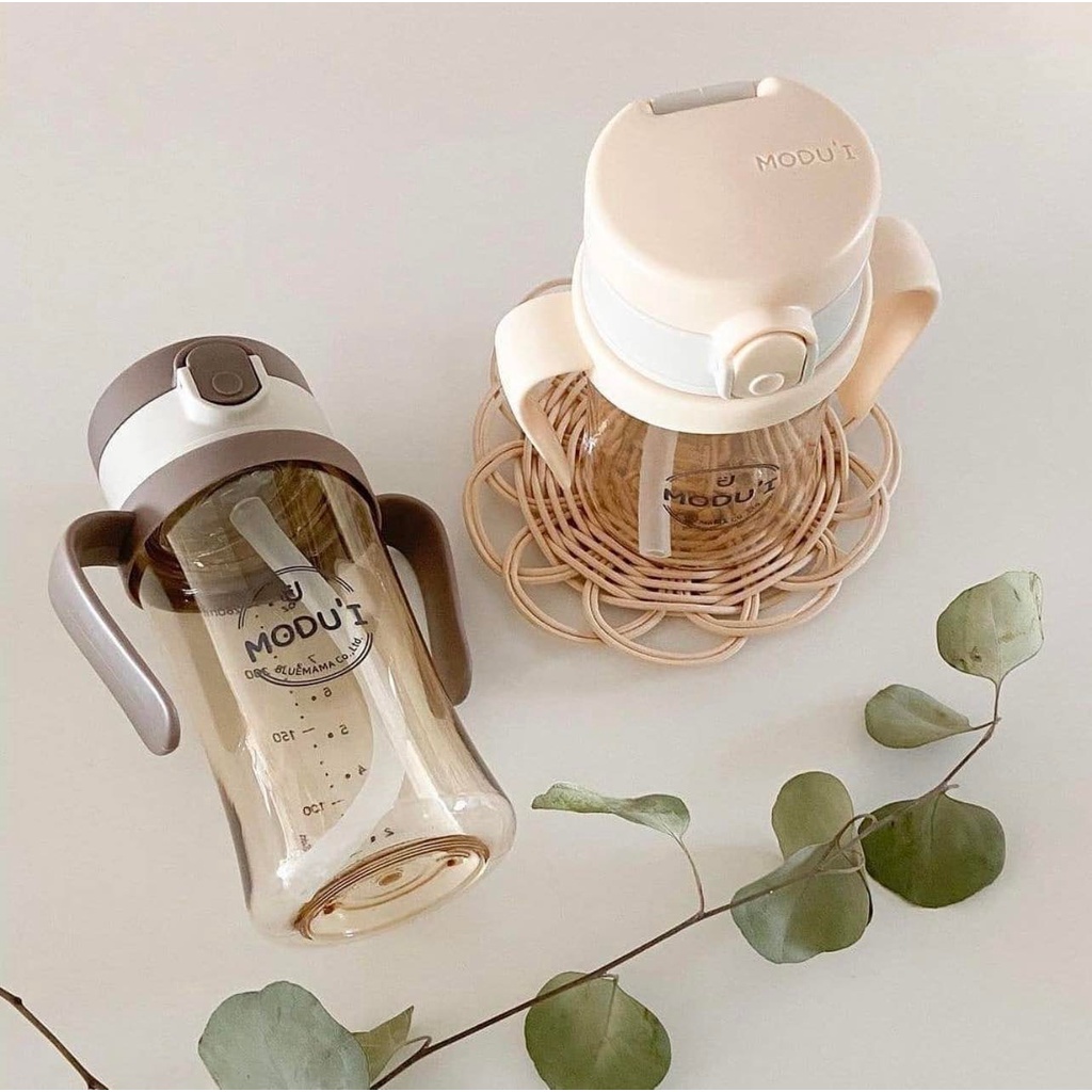 Bình nước chống sặc Modui có ống hút 200ml/260ml - Shop Khang Baby