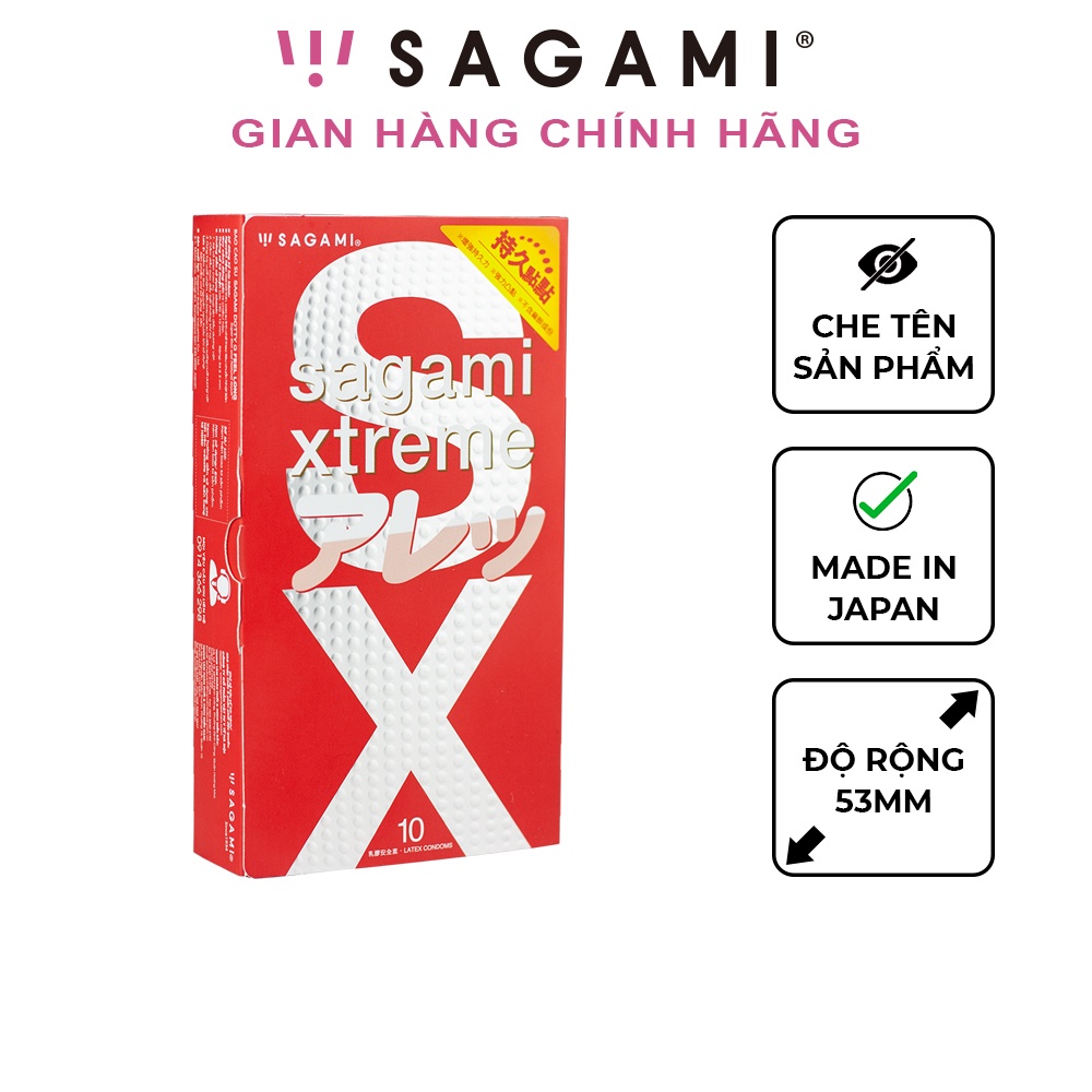 Bao cao su Sagami Feel Long bcs gai nhỏ hộp 10 chiếc