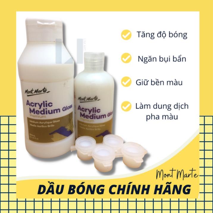 Dầu bóng bảo vệ tranh số hoá, tranh sơn dầu, màu acrylic, đất sét...Dung môi pha màu Mont Marte 💄