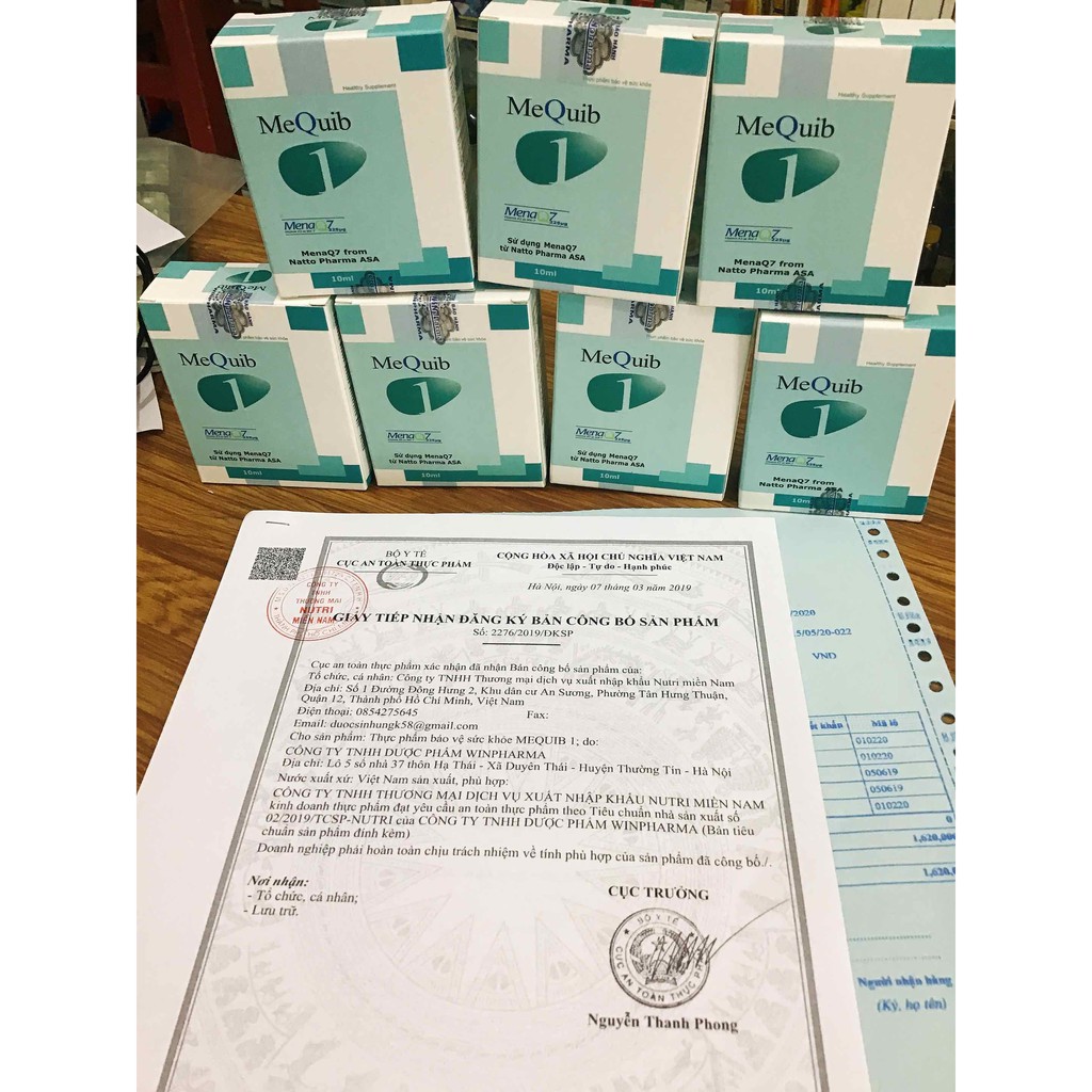 MeQuib 1 - Bổ sung vitamin D3 và vitamin K2 cho cơ thể.