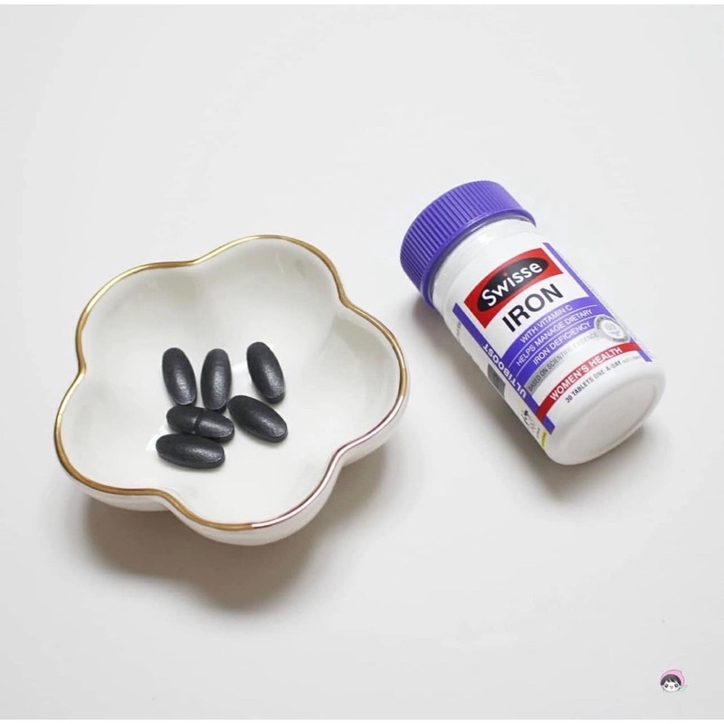 Viên Bổ Sung Sắt Hữu Cơ - Swisse Ultiboost Iron Với Vitamin C, Tảo Xoắn - 30 viên