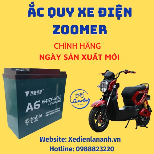 ẮC QUY XE ĐIỆN ZOOMER CHÍNH HÃNG 12V-20AH TIANNENG 6-DZF-20.2